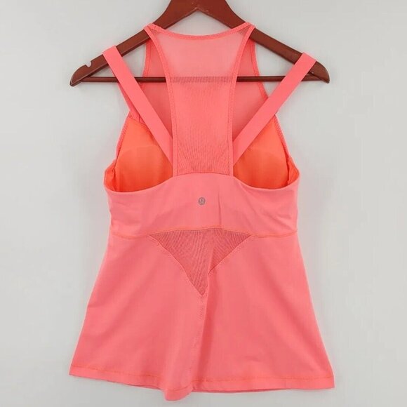 ๐๐๐Cute Lululemon Tank in Coral Pink with Pretty Mesh ALSO Available in Black - Picture 8 of 10